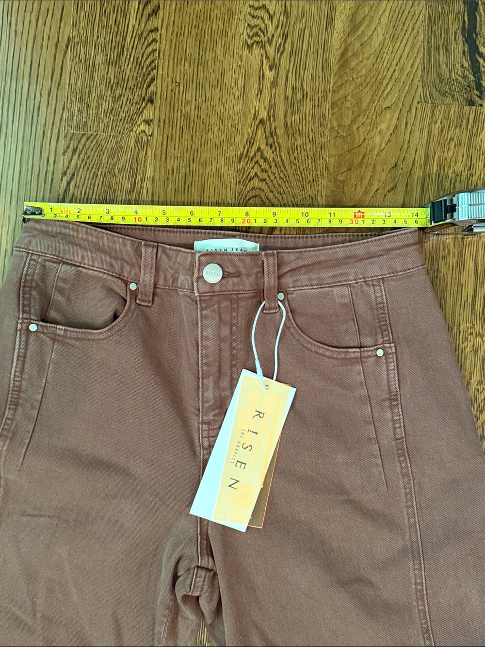 Risen washed plum Wide-Leg Painter Pants with Front Seams 7/28 - Picture 10 of 14